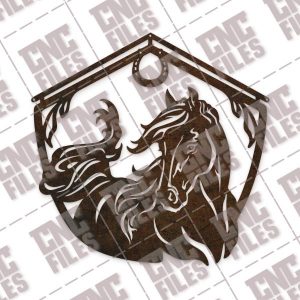 Horse and barn sign vector design files - DXF SVG EPS AI CDR