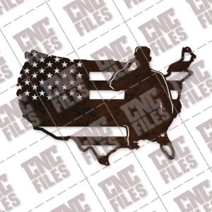 American flag Salute design files - SVG DXF EPS AI CDR