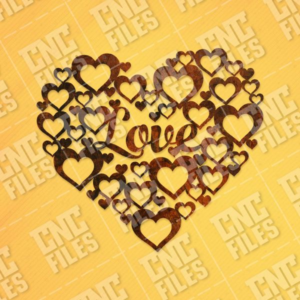 Love heart design files - EPS AI SVG DXF CDR