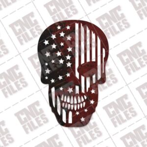 Tattered USA Flag Skull Design files