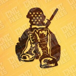 American Flag with Soldier design files