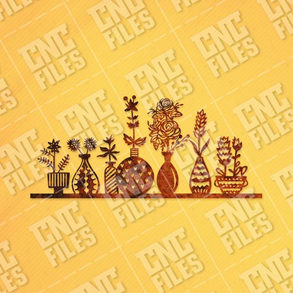 Vases wall decor vector design files