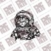 Astronaut Cat DXF File
