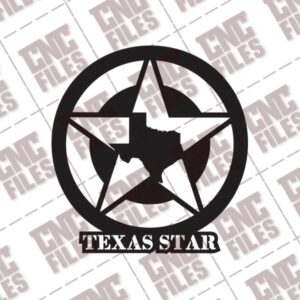 Texas Star Art Sign DXF File
