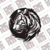 Tiger Wall Decor DXF File